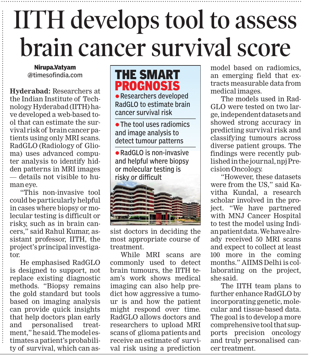 AI-powered Brain Cancer Survival Prediction – IIT Hyderabad