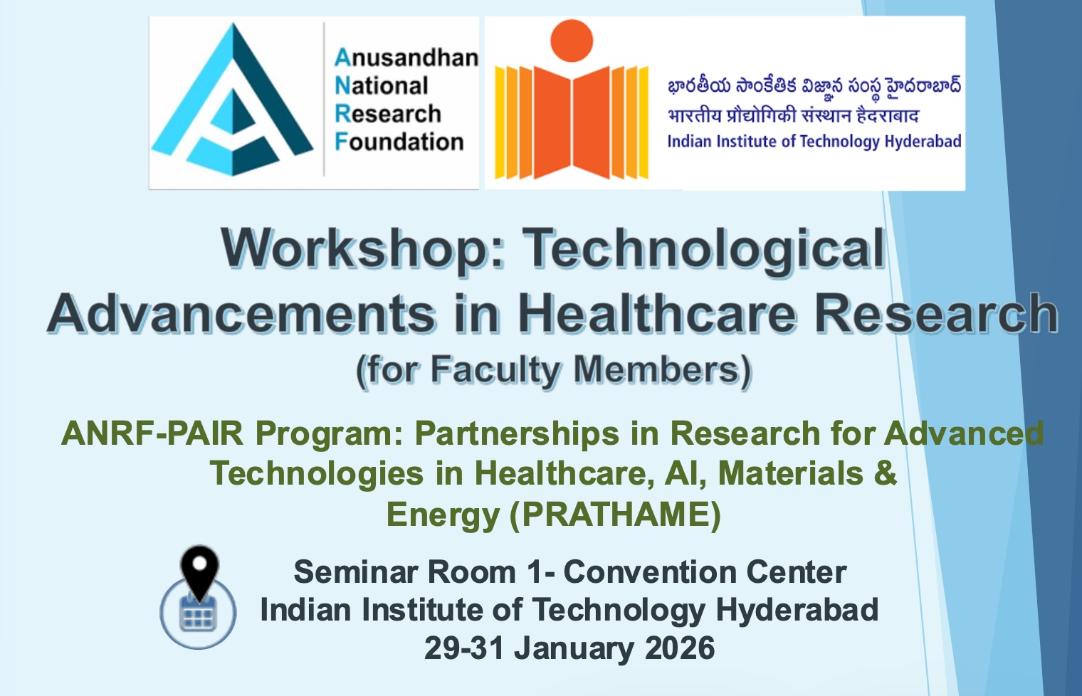 Workshop on Technological Advancements in Healthcare Research