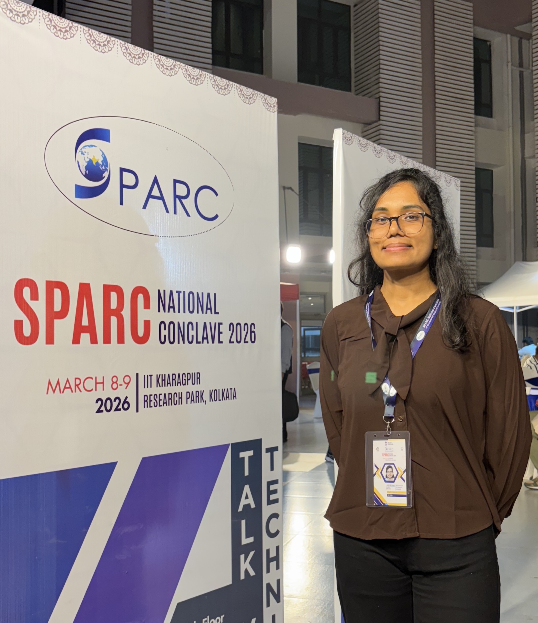 Research Scholar Ms. Jyotirekha Dutta Wins SPARC Ling Award at SPARC Conclave 2026