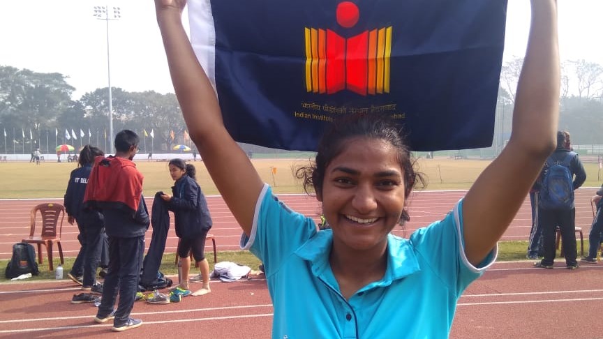 Ms. Poonam Meena, IITH student wins a Bronze medal in the long jump at 54th Inter IIT Sports meet