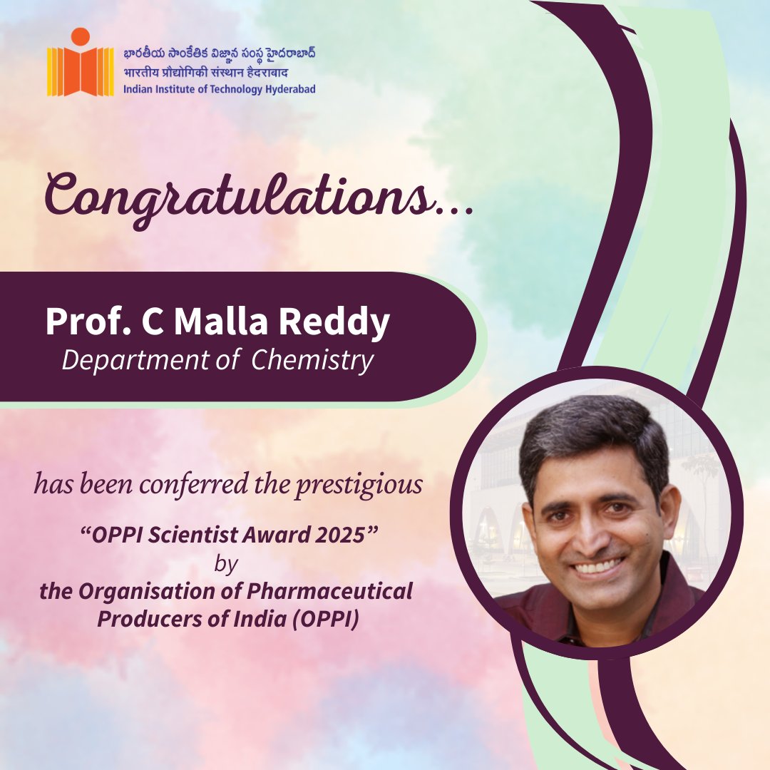 Prof. C. Malla Reddy Honoured with OPPI Scientist Award 2025
