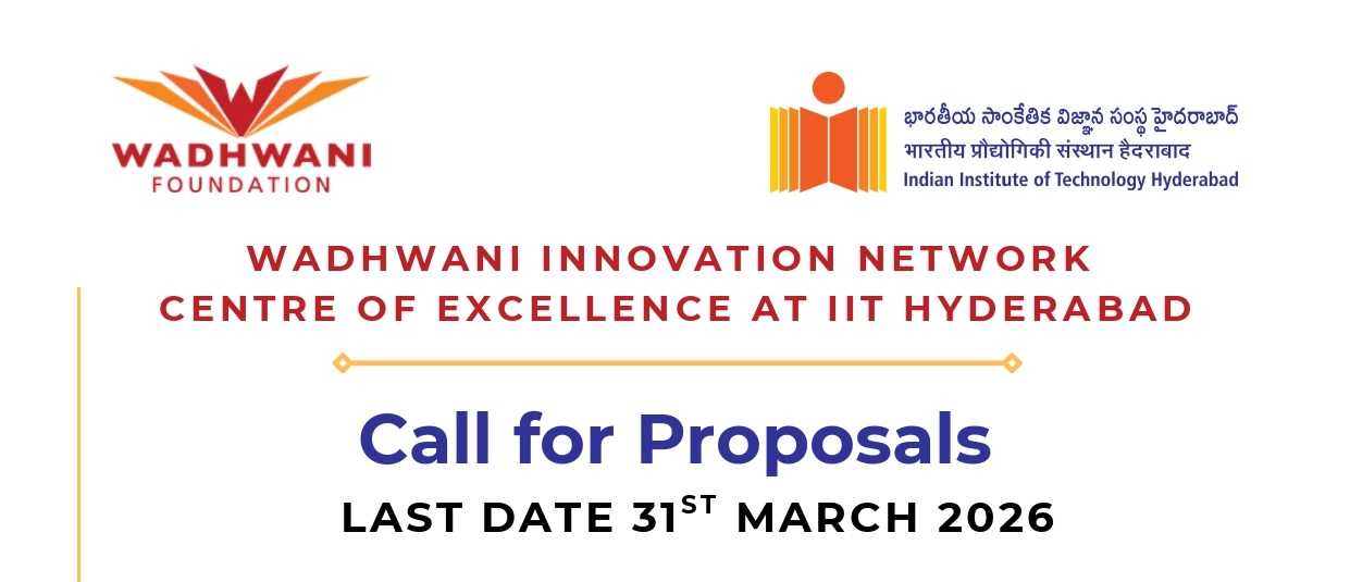 The WIN CoE at IITH invites proposals for innovative, high-impact projects with funding support of up to ₹1 Crore per project.