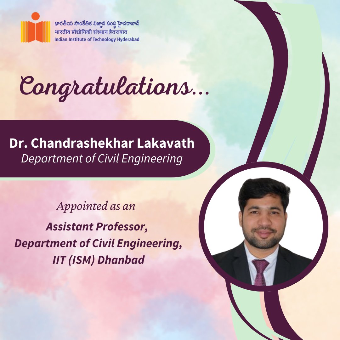 Chandrashekhar Lakavath Appointed Assistant Professor at IIT (ISM) Dhanbad